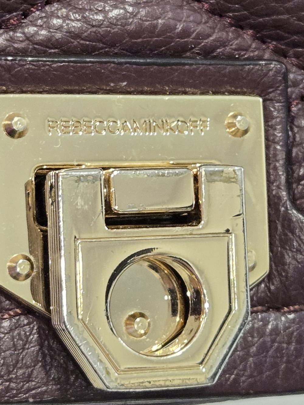 Rebecca Minkoff Quilted Leather Crossbody in Deep Plum - Picture 13 of 15